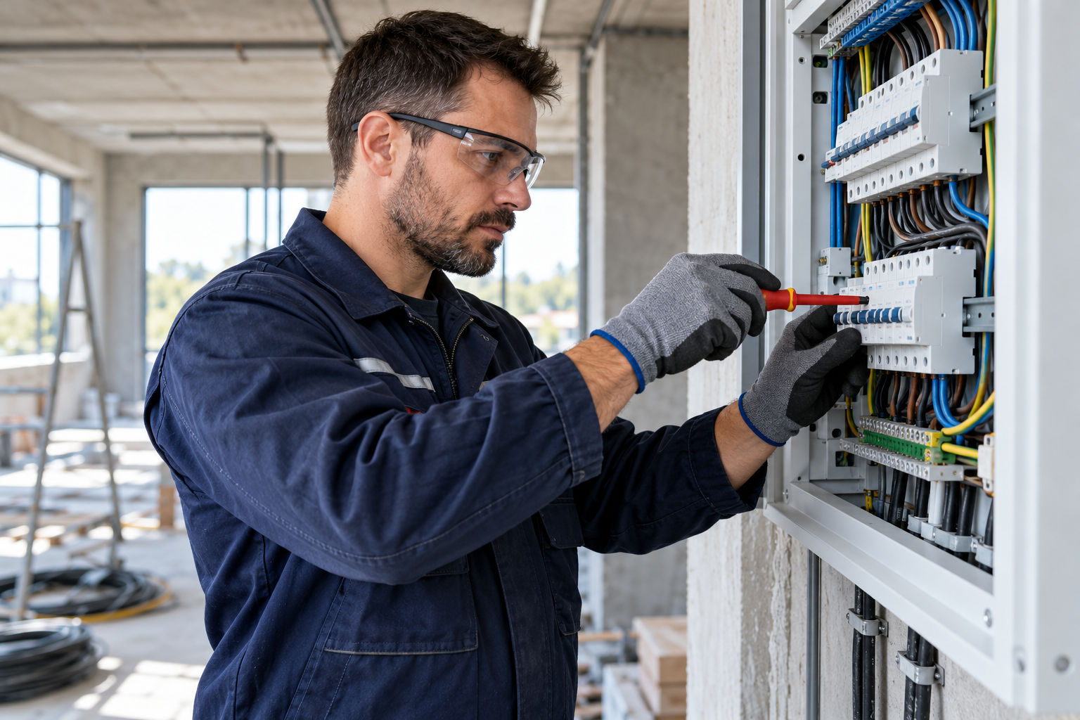 Electrician în construcții